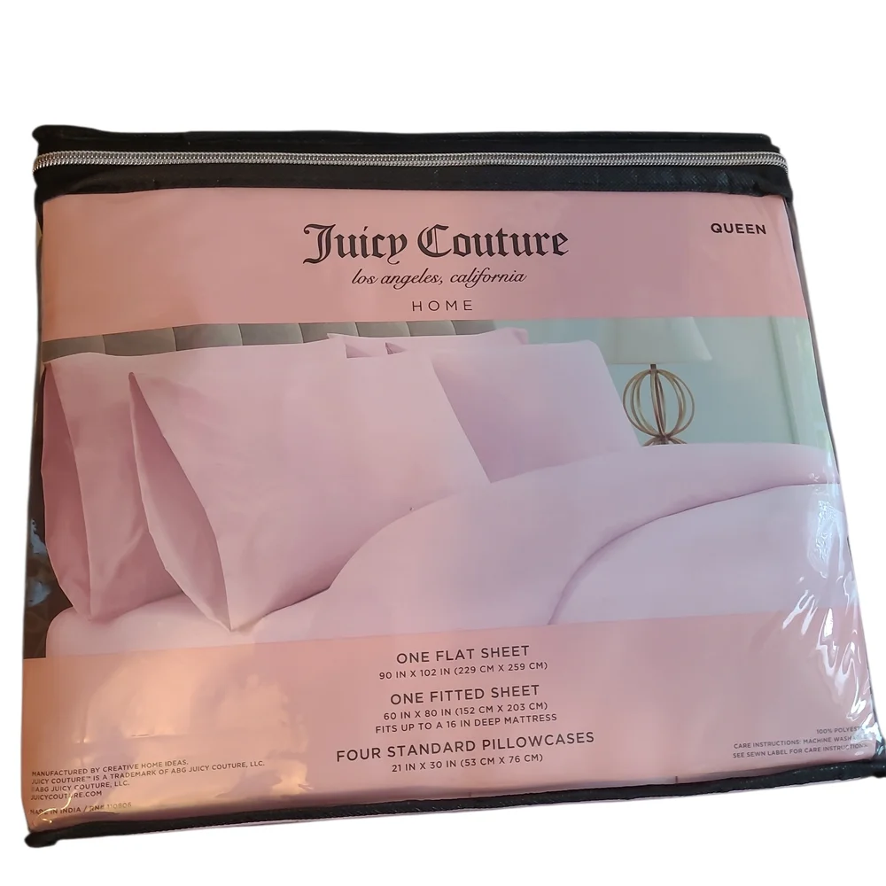 Juicy Couture Pink Bedding Set - Queen